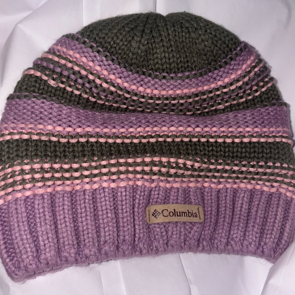 Columbia Purple and Pink Knit Beanie